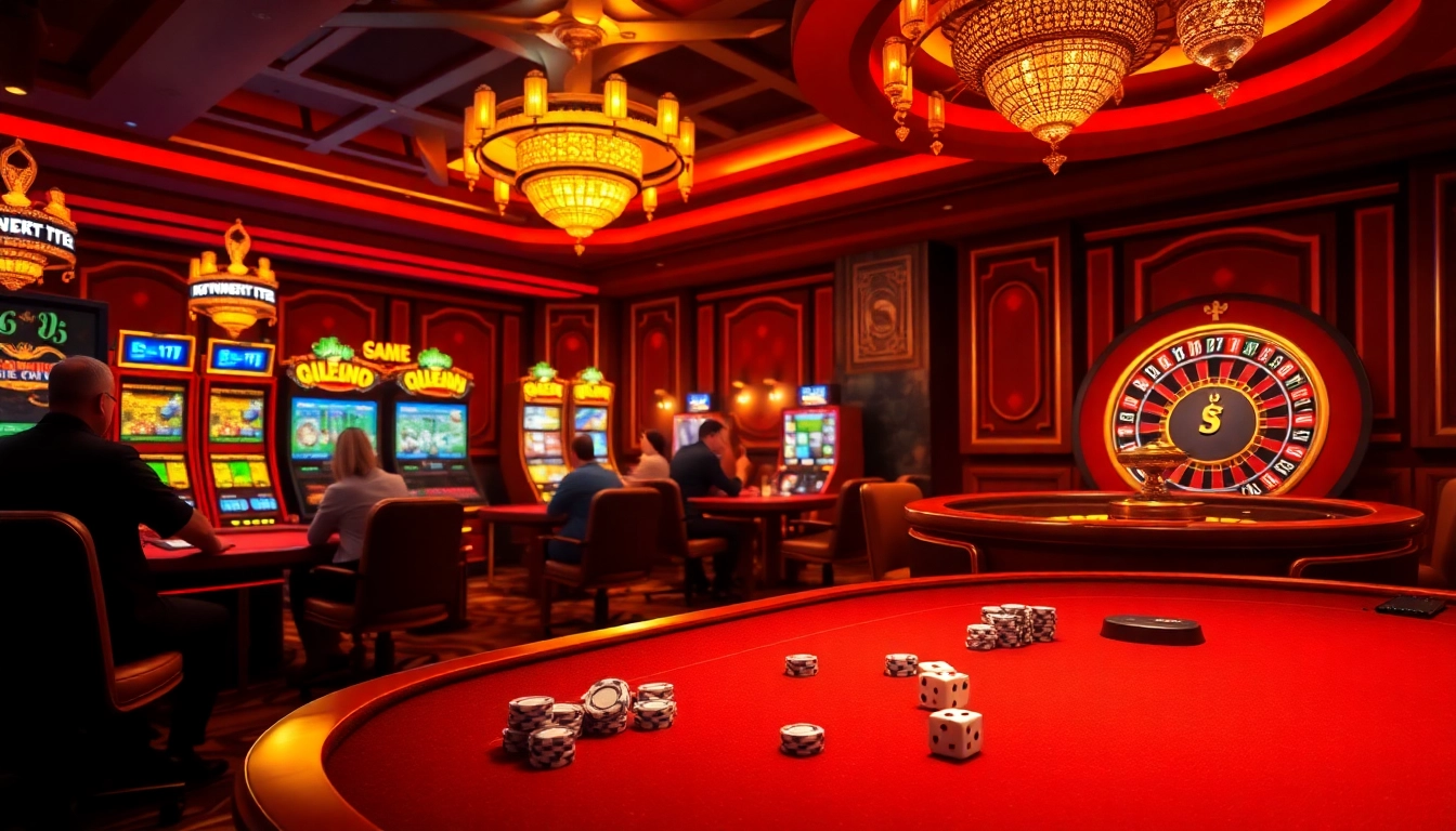 Players enjoying the thrilling experience at 68 Game Bài casino tables.