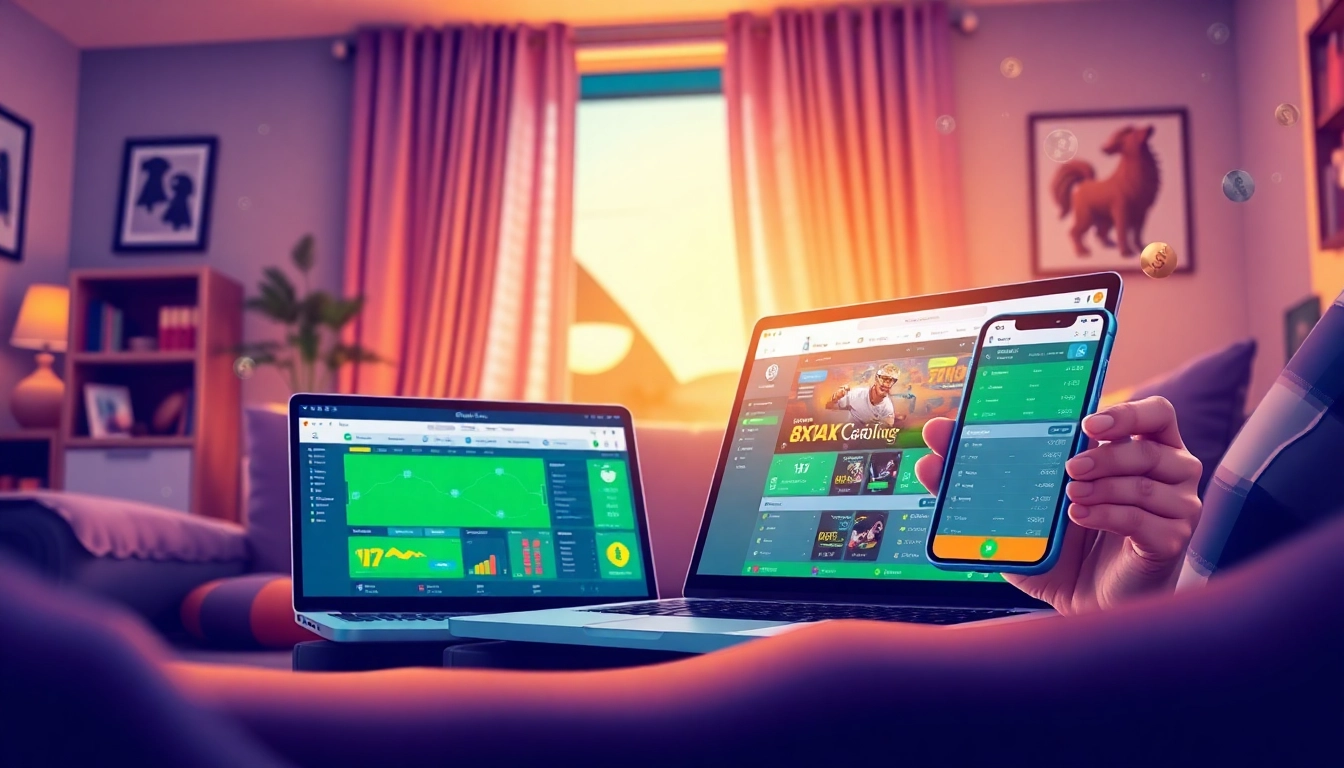 Explore the trusted online betting interface of 8xbet.com.se with vibrant graphics and user-friendly design.