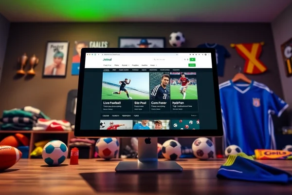 Explore live football action on joemadfan.com with a vibrant streaming interface.