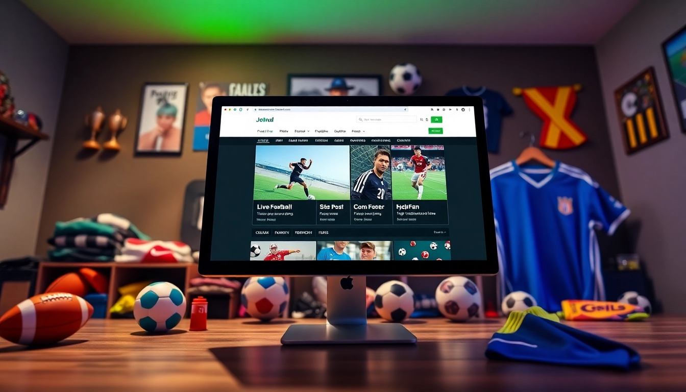 Explore live football action on joemadfan.com with a vibrant streaming interface.