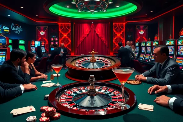 Players enjoying high-stakes gameplay at kp88.bio casino with poker, roulette, and slots.