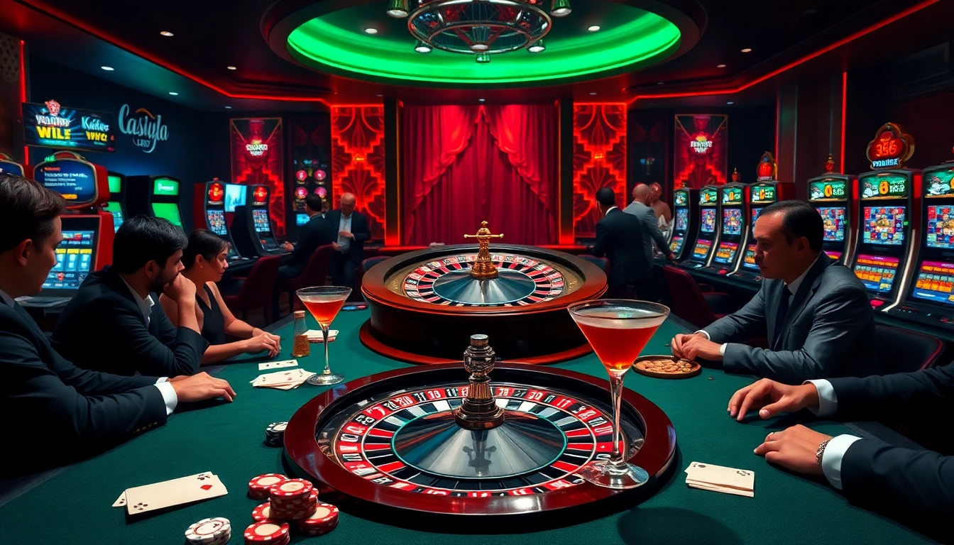 Players enjoying high-stakes gameplay at kp88.bio casino with poker, roulette, and slots.